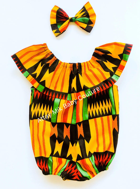 Kente 2 Off Shoulder Romper