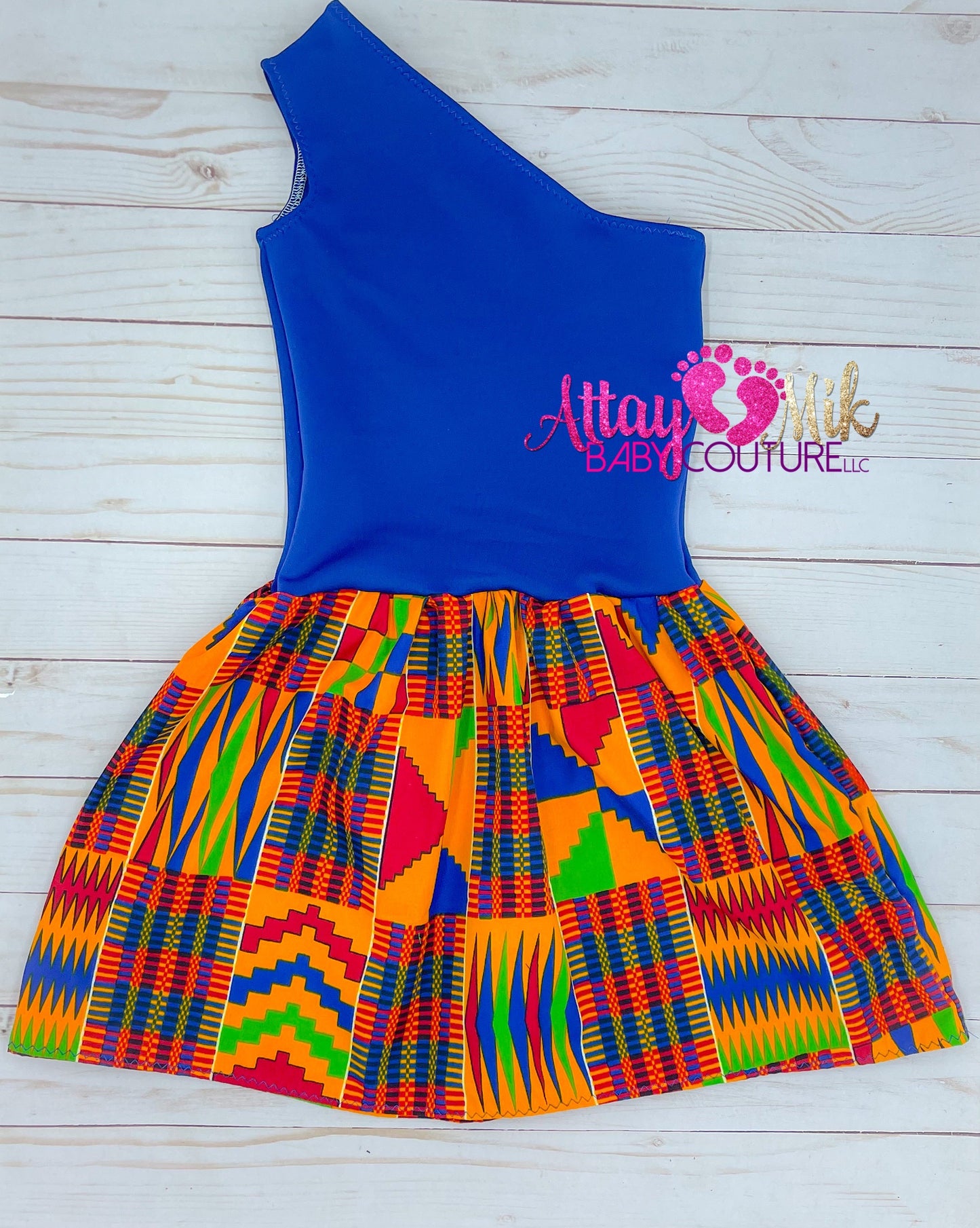 One Shoulder Ankara Dress