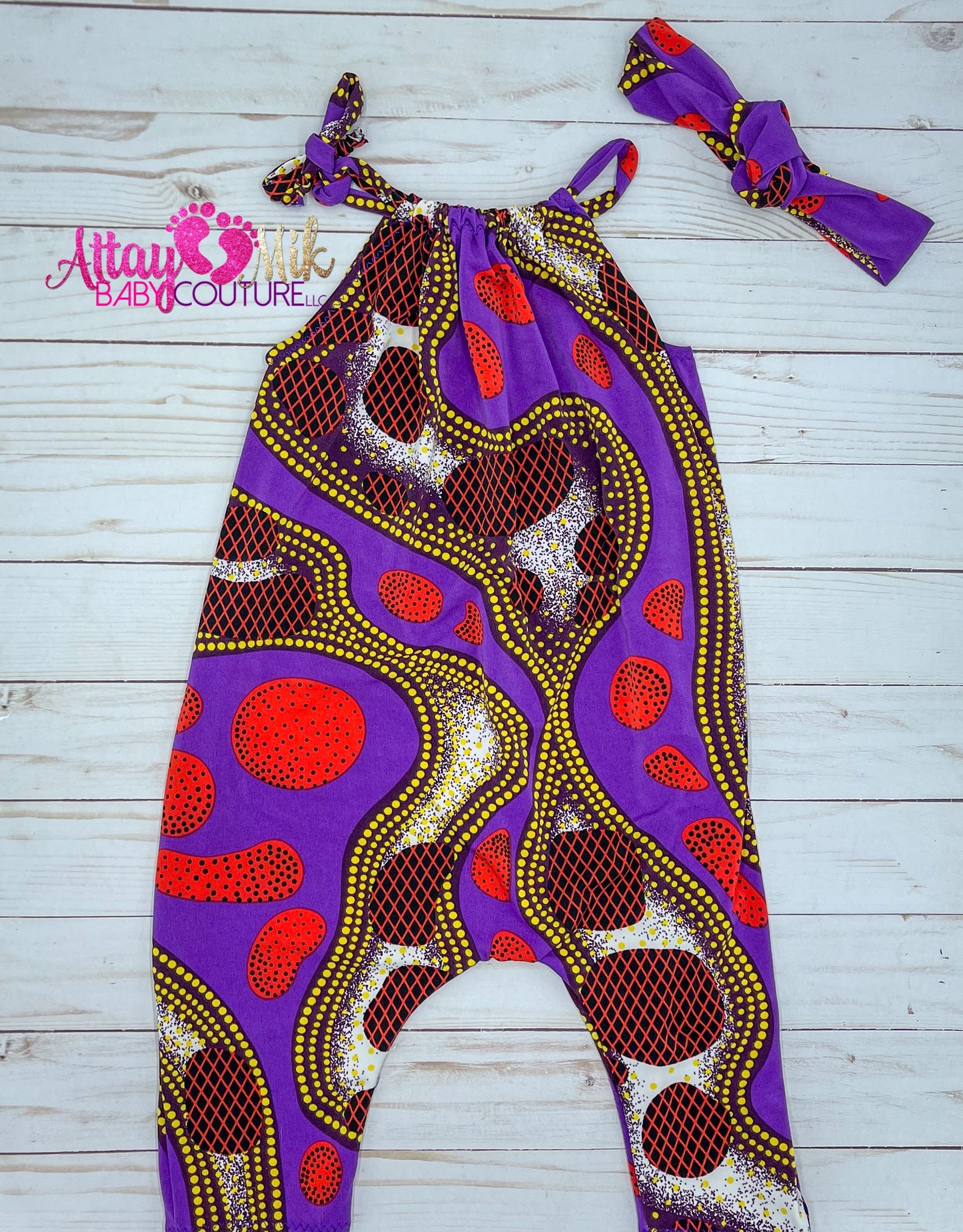 Purple River Romper