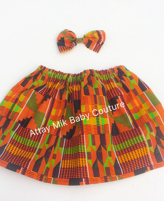 Tinted Kente Skirt