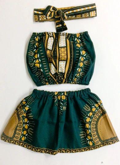 HUNTER GREEN 3 PIECE DASHIKI