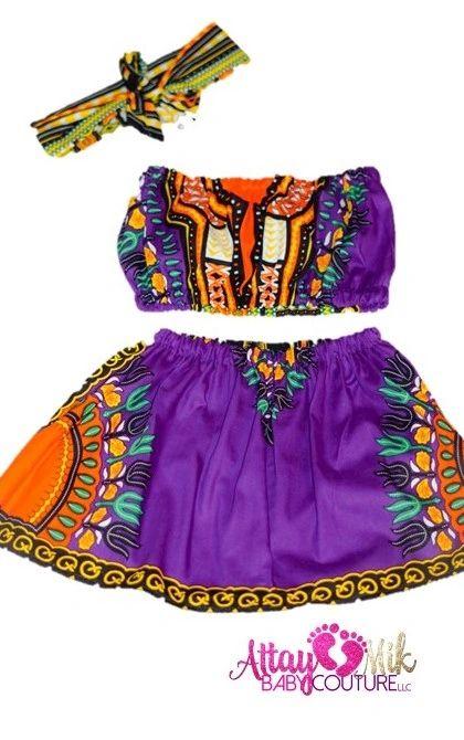 Royalty Dashiki Skirt Set